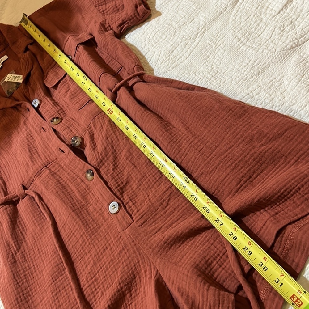 Madewell Lightspun Belted Safari Romper. NWT. XS - Picture 10 of 12